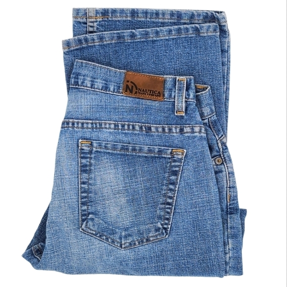 Nautica Mid-rise Flare Crop Jeans Size 8x24 Faded Blue - Picture 2 of 5